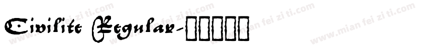 Civilite Regular字体转换